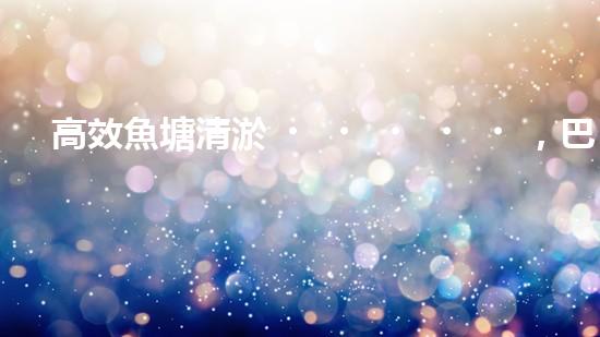 高效魚塘清淤，巴洛仕設備助力生態(tài)養(yǎng)殖